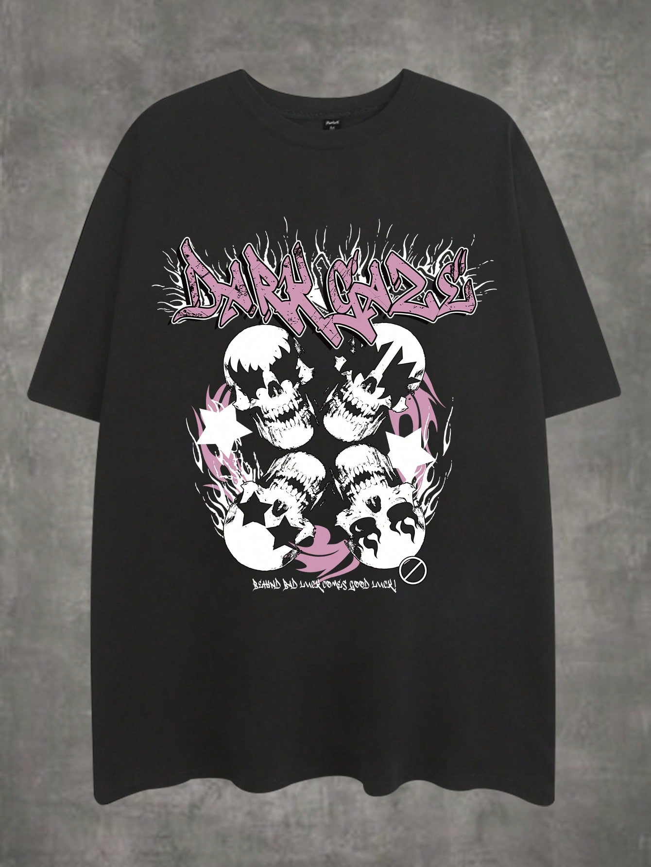 ROMWE Grunge Punk Guys Letter Skull Graphic Tee | SHEIN