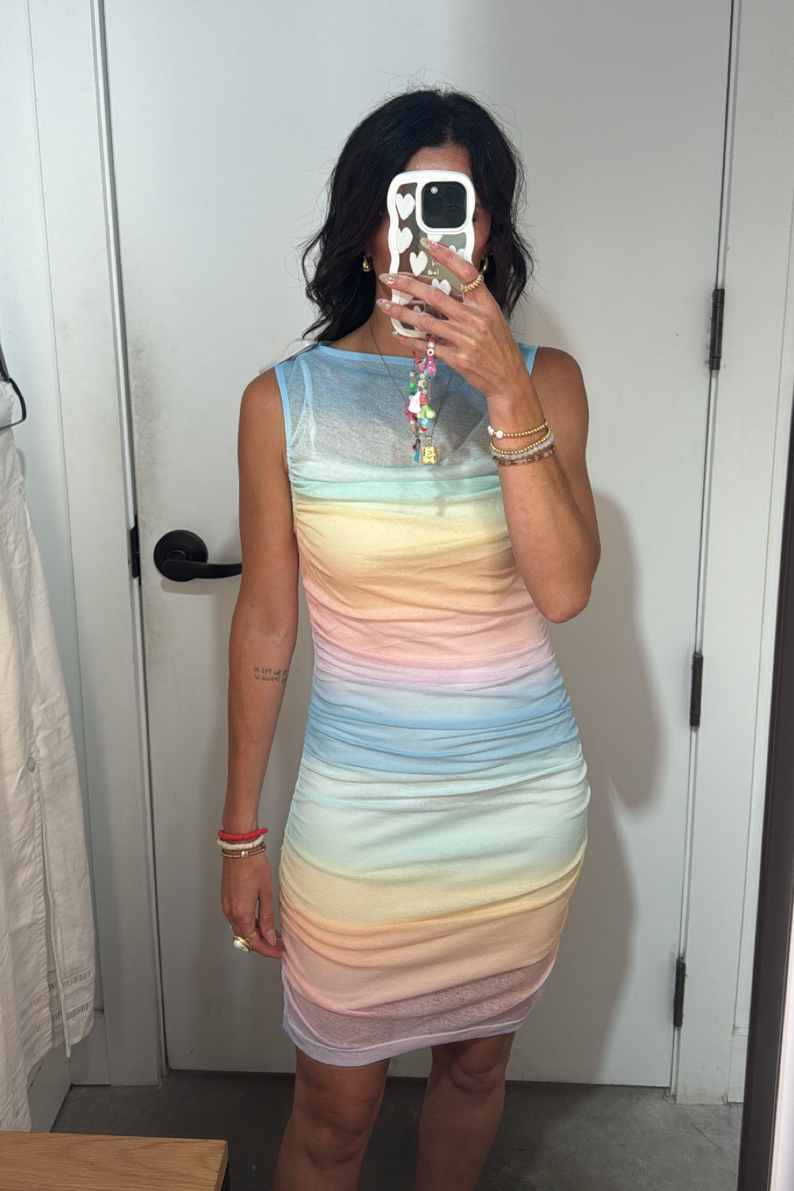 rainbow ruched dress sarahlutz on LTK