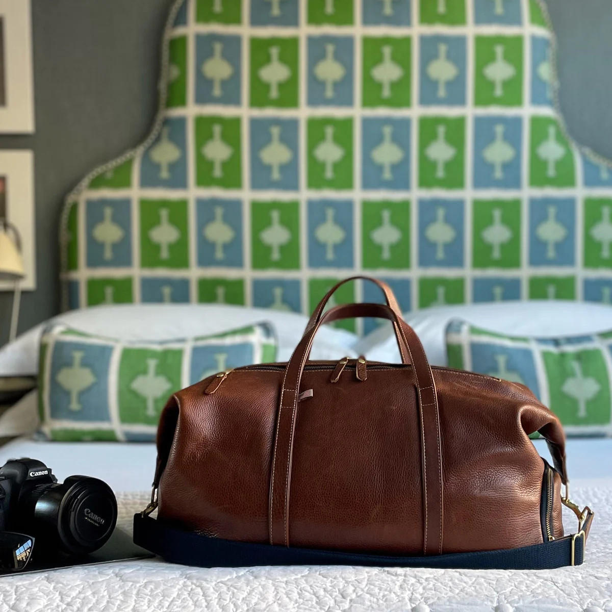 Large Leather Weekender Duffel Bag - Chestnut | Hudson Sutler | Hudson Sutler