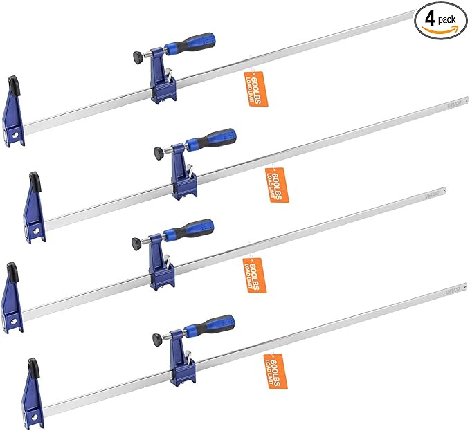 VEVOR Bar Clamps for Woodworking, 4-Pack 36 inch Opening, Lockable F-Clamp with 600 lbs Load Limi... | Amazon (US)