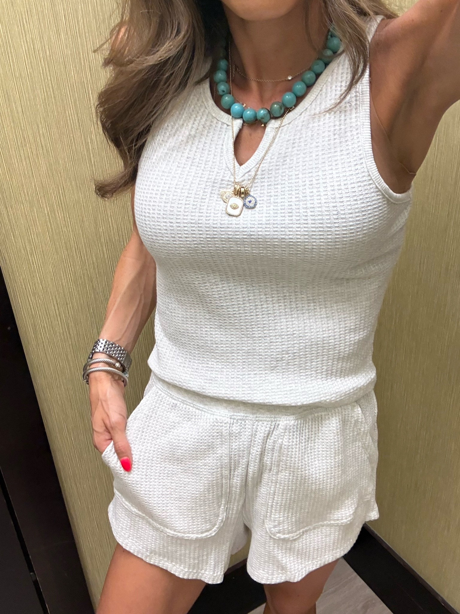 The cutest waffle short set for summer! Wearing xs

#LTKPetite #LTKSeasonal