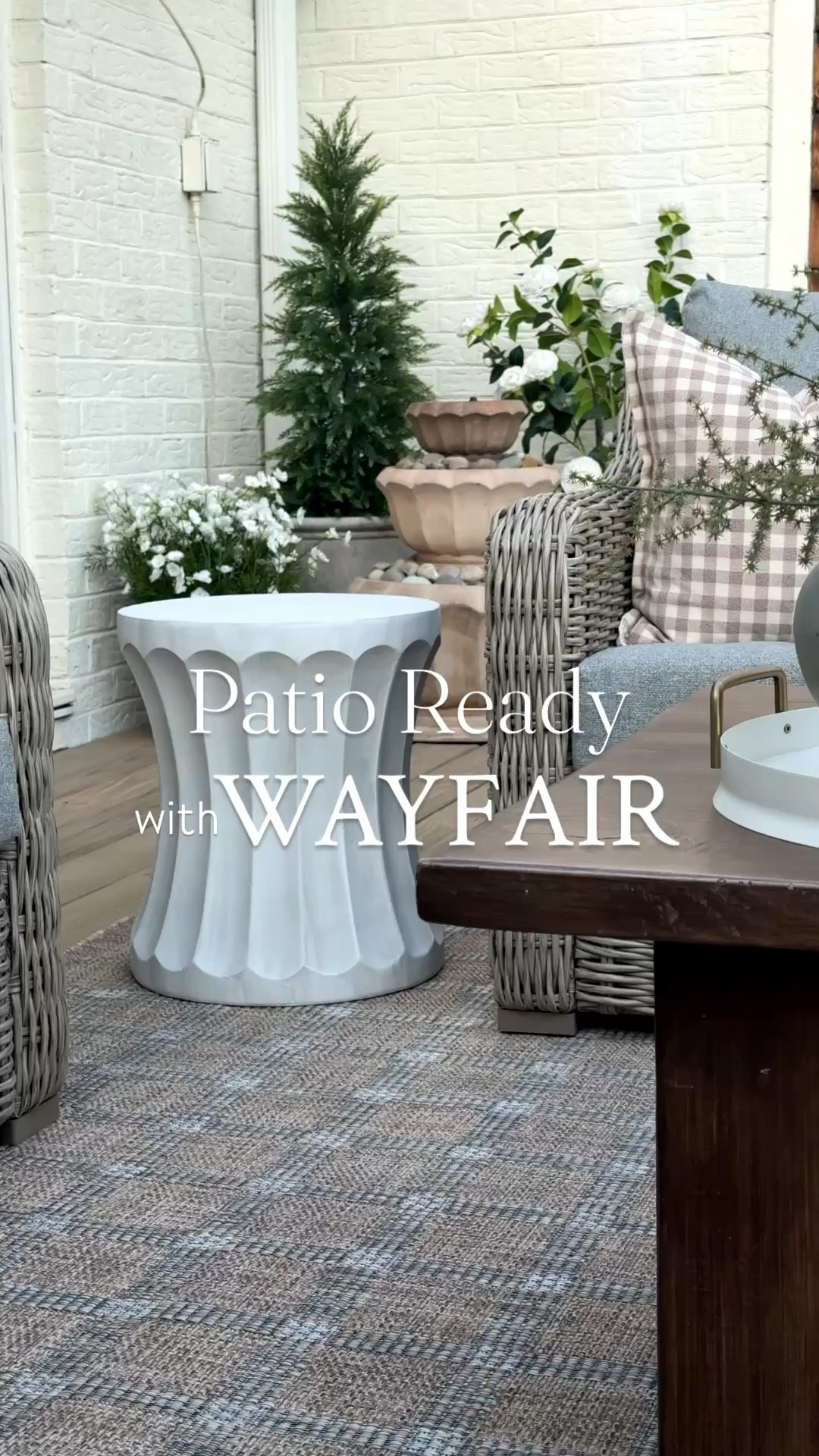 #ad ☀️ Patio season is here and I’m getting mine ready with all things @Wayfair  #wayfair #wayfairpartner #wishyouwerehere #outdoor
Patio decor | outdoor rug | Loloi rug | outdoor furniture | outdoor side table | solar lights | solar lanterns | faux outdoor trees | cedar tree | camellia tree

#LTKSaleAlert #LTKHome #LTKSeasonal