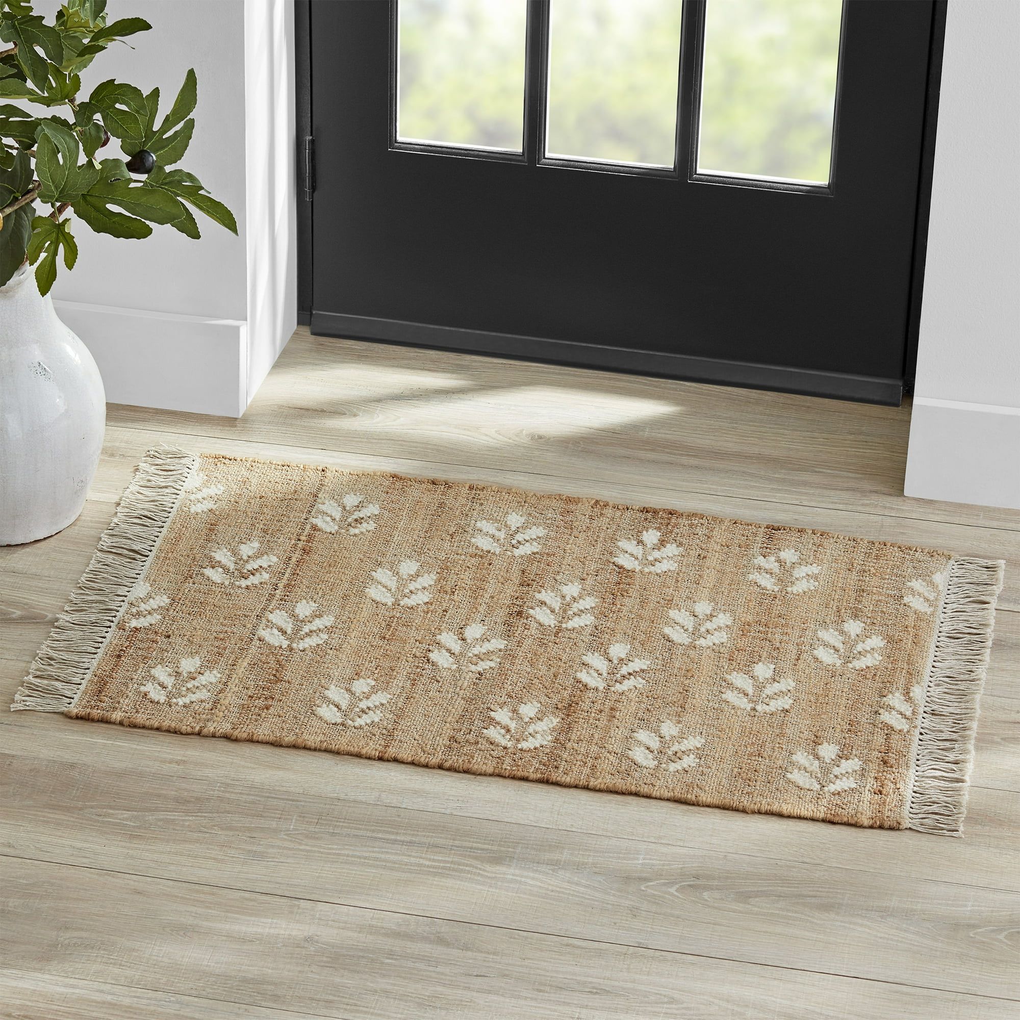 Better Homes & Gardens Floral Jute 2' x 3' Accent Rug by Dave & Jenny Marrs - Walmart.com | Walmart (US)