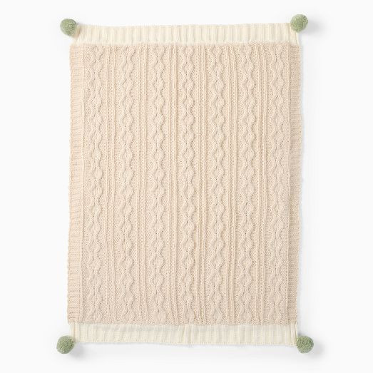 Cozy Cable Knit Baby Blanket | West Elm (US)