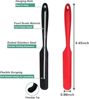 Jar Spatula, Silicone Jar Scraper with Long Handle, Jam Spreader for Peanut Butter, Kitchen Spatu... | Amazon (US)