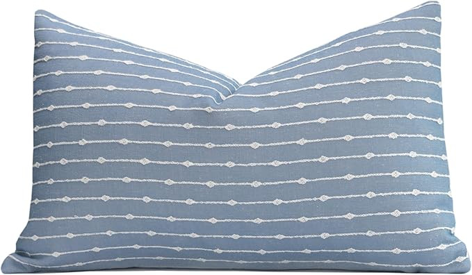 Crumbs Home Coastal Linen Indoor Outdoor Lumbar Pillow Cover Only, 12"x20" Water Repellent for Pa... | Amazon (US)