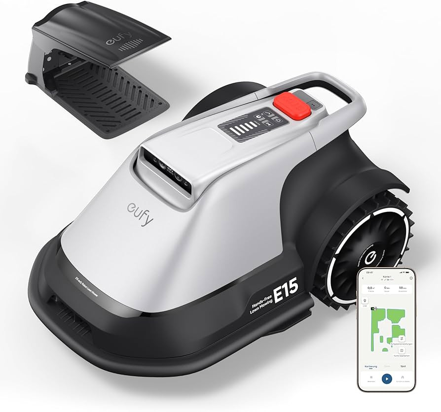 eufy E15 Mähroboter ohne Begrenzungskabel, Garten bis 800m², Keine Signalausfälle, Kein RTK, T... | Amazon (DE)