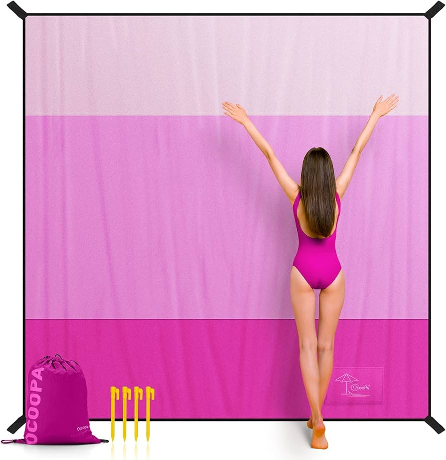 OCOOPA Diveblues Beach Blanket, Sand Free, Large Oversized Beach Blanket, Comfortable Parachute N... | Amazon (US)