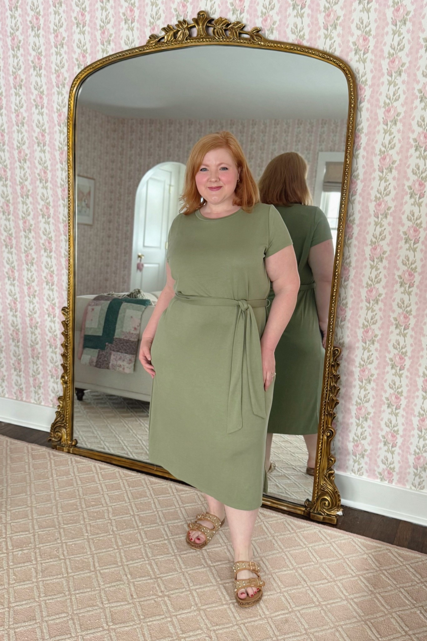 Plus Size Knit T-Shirt Dress size 16/18

Ulla Popken, green dress, knit dress, spring outfit, spring dress, casual dress, sandals, Cato fashions

#LTKPlusSize #LTKMidsize #LTKootd