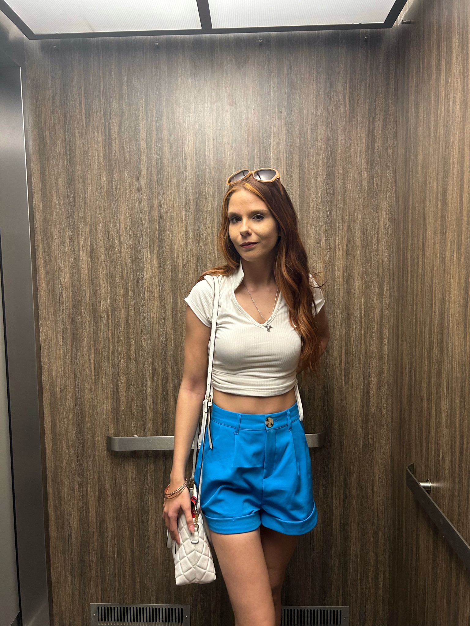 Loving these bright blue shorts! So fun to style for a casual summer look. So easy to match accessories to. 

#LTKSeasonal #LTKsalealert #LTKunder100