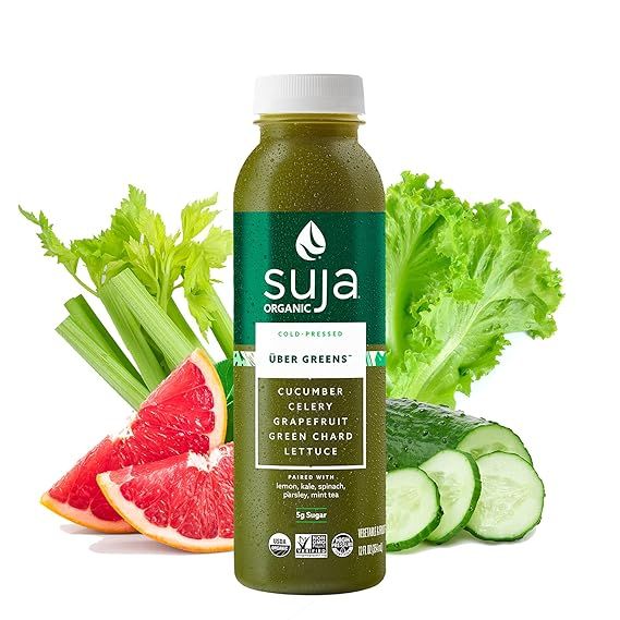 Suja Organic Cold-Pressed Uber Greens, Green Juice filled with Leafy Greens, Cucumber, Celery, Ch... | Amazon (US)