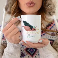 Personalized Gifts - Christmas Mug Coffee Sleigh Gift For Her Pretty Mugs Holiday | Etsy (US)