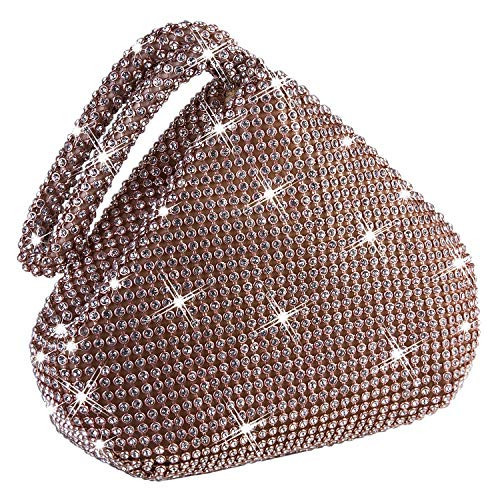 CROWN GUIDE Women's Vintage Evening Bags Clutches Bling Beaded Wedding Party Gowns Formal Prom Purses Handbags With Wristlet Champagne | Amazon (US)