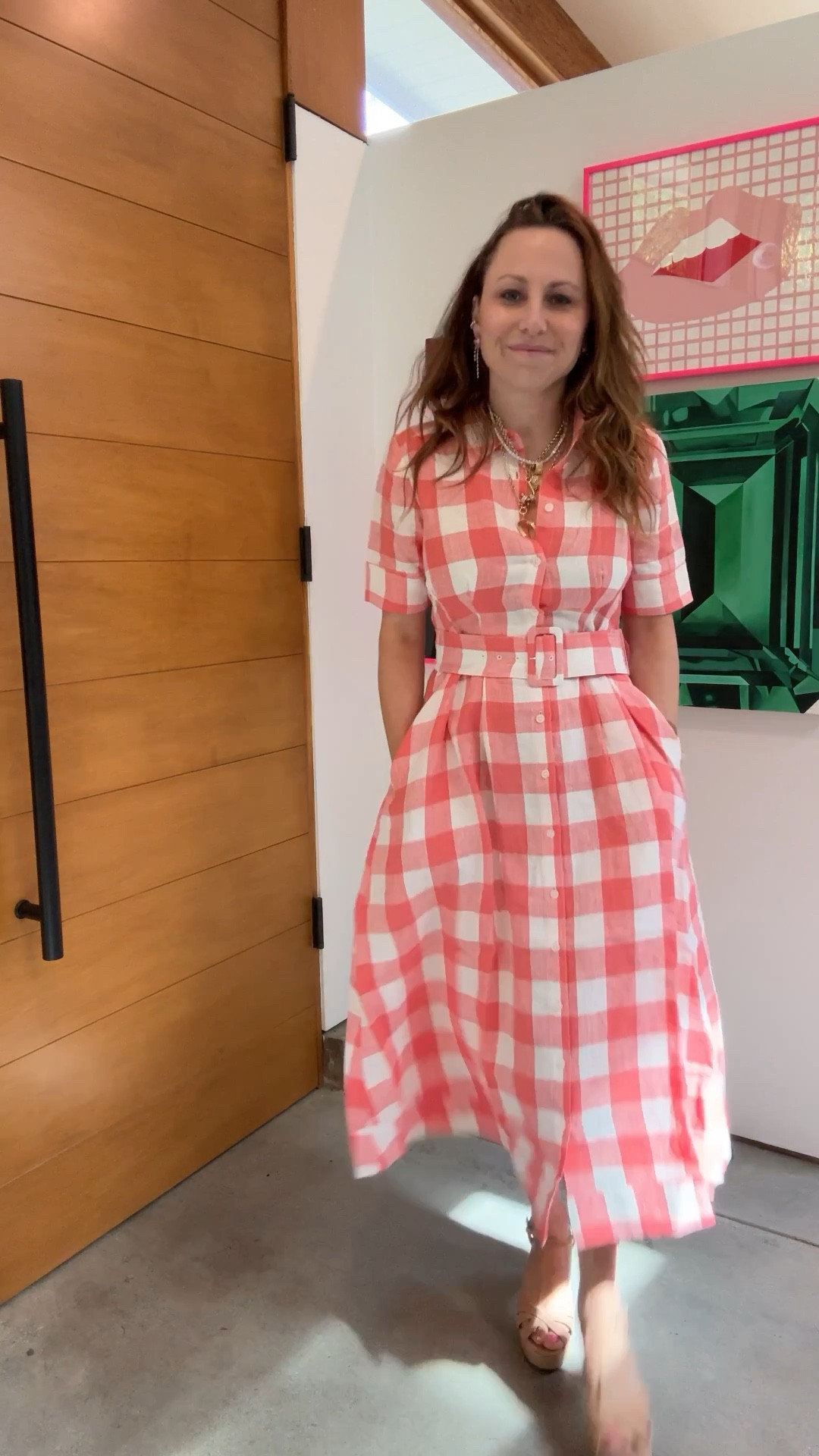 If you know me, you know that I will never turn down a gingham dress. The length on this piece was absolutely perfect for someone who craves a balance in my work and home life. In other words, this dress fits seamlessly into my work style and can also be used on the weekends and after five when I’m with my family.
It’s flowy, fresh, and so flirty. #Pink #Orange #Gingham #Casual #Picnic #Easter #Familywear #Officewear #Workwear #Long Dress #MaxiDress #BeltedDress

#LTKworkwear #LTKhome #LTKstyletip