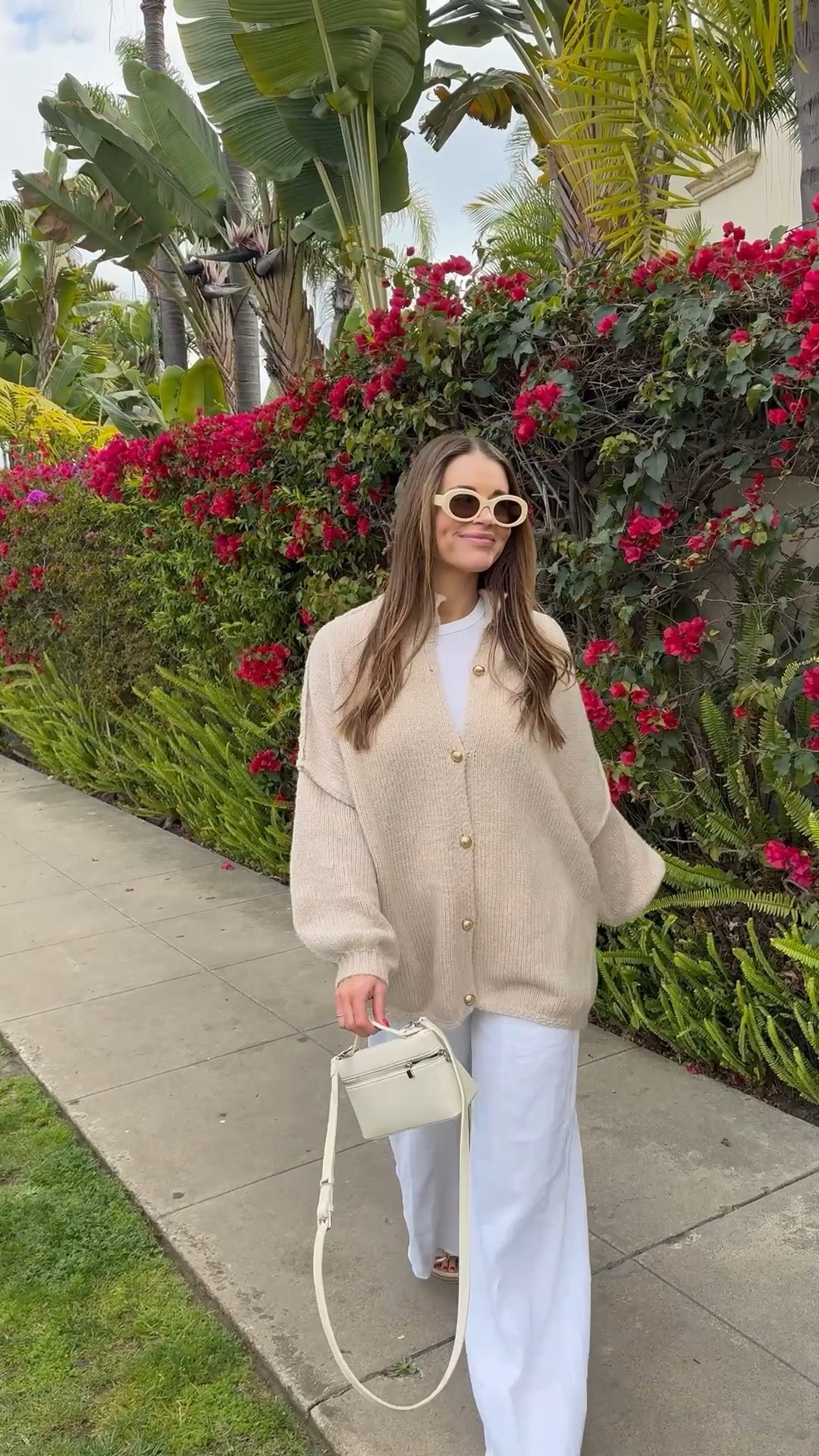 Comfy outfit for a chilly morning walking around Coronado! White linen pants from dissh, Amazon cardigan, Amazon bag and Celine sunglasses 

Comment SHOP below to receive a DM with the link to this post on my LTK ⬇ https://liketk.it/5bVy3 #ltkstyletip #ltkfindsunder50 #ltkseasonal

#LTKFindsUnder50 #LTKTravel #LTKSummerEdit