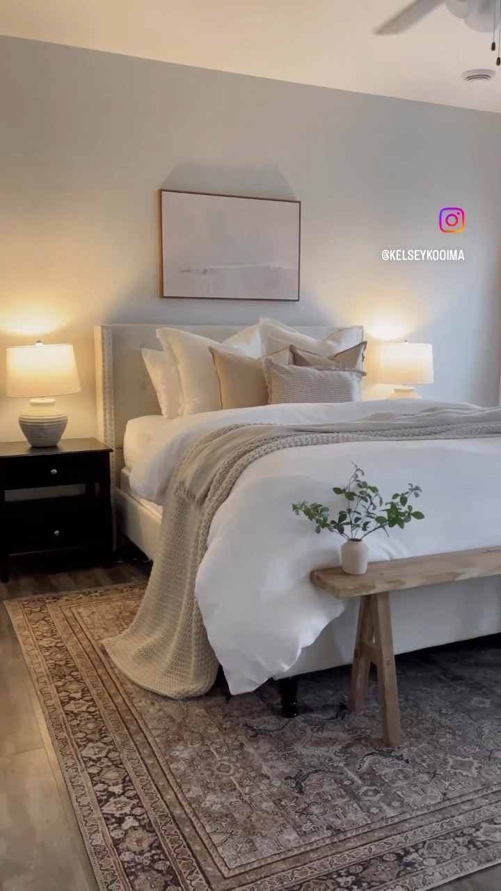 Cozy bedroom on a rainy day ☔️

Amazon bedding, amazon duvet, Loloi Layla rug, skinny wood bench, black nightstands, amazon nightstands, neutral bedroom, neutral bedding, amazon pillow covers, target bedding

#LTKunder100 #LTKhome #LTKunder50