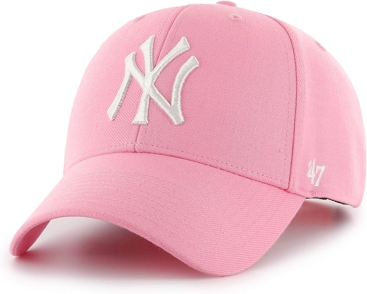 47 Brand NY Yankees MVP Cap B-MVPSP17WBP-RS, Womens, Pink/White, | Amazon (US)