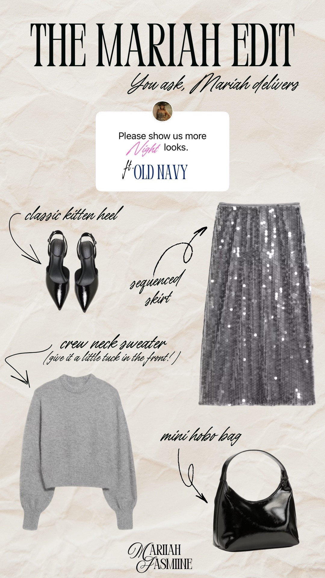 When sweater weather meets sequin season. 🖤 ft. Old Navy ✨ 

#LTKSeasonal #LTKMidsize #LTKSaleAlert