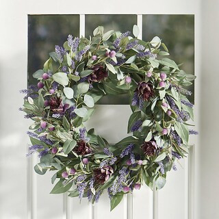 Lavender Mix Wreath, 26" | Grandin Road