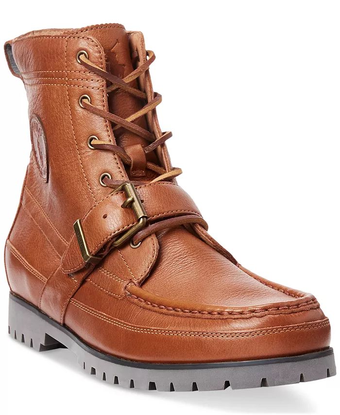 Polo Ralph Lauren Men's Ranger Tumbled Leather Boot & Reviews - All Men's Shoes - Men - Macy's | Macys (US)