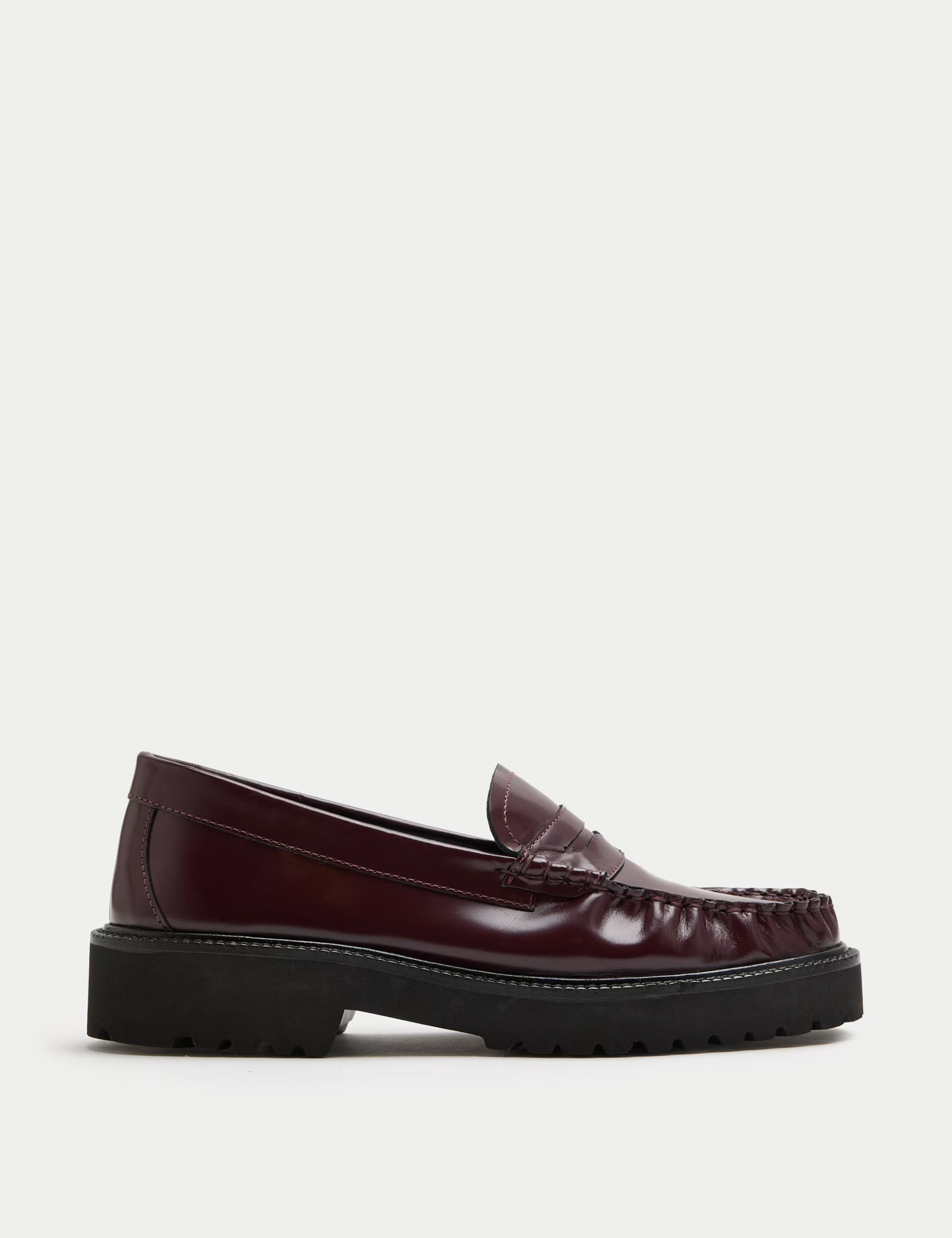 Leather Chunky Block Heel Loafers | Marks & Spencer (UK)