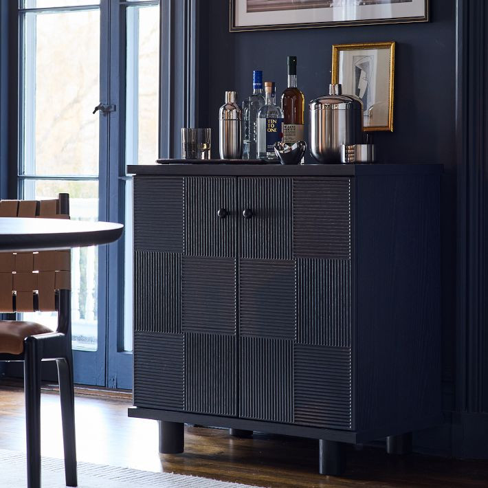 Hazel Pencil Reed Bar Cabinet (34") | West Elm (US)