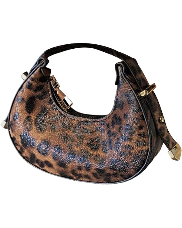 Women's Leopard Print Handbag Cheetah Top Handle Clutch Purses Zip Hobo Bags | Amazon (US)