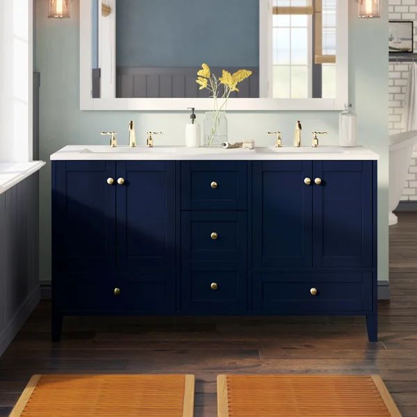Aleta 60" Double Bathroom Vanity Set | Wayfair North America