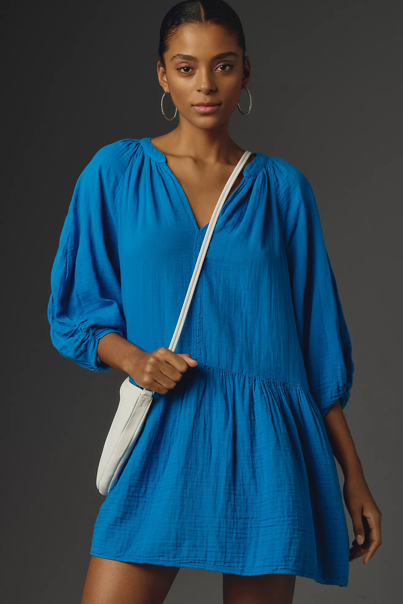 Velvet by Graham & Spencer Nica Gauzy Flounce Mini Dress | Anthropologie (US)