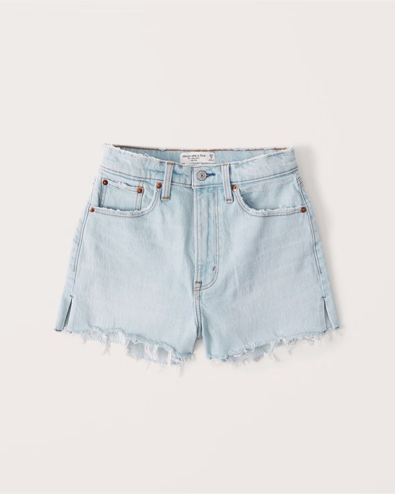 Curve Love High Rise Mom Shorts | Abercrombie & Fitch (US)