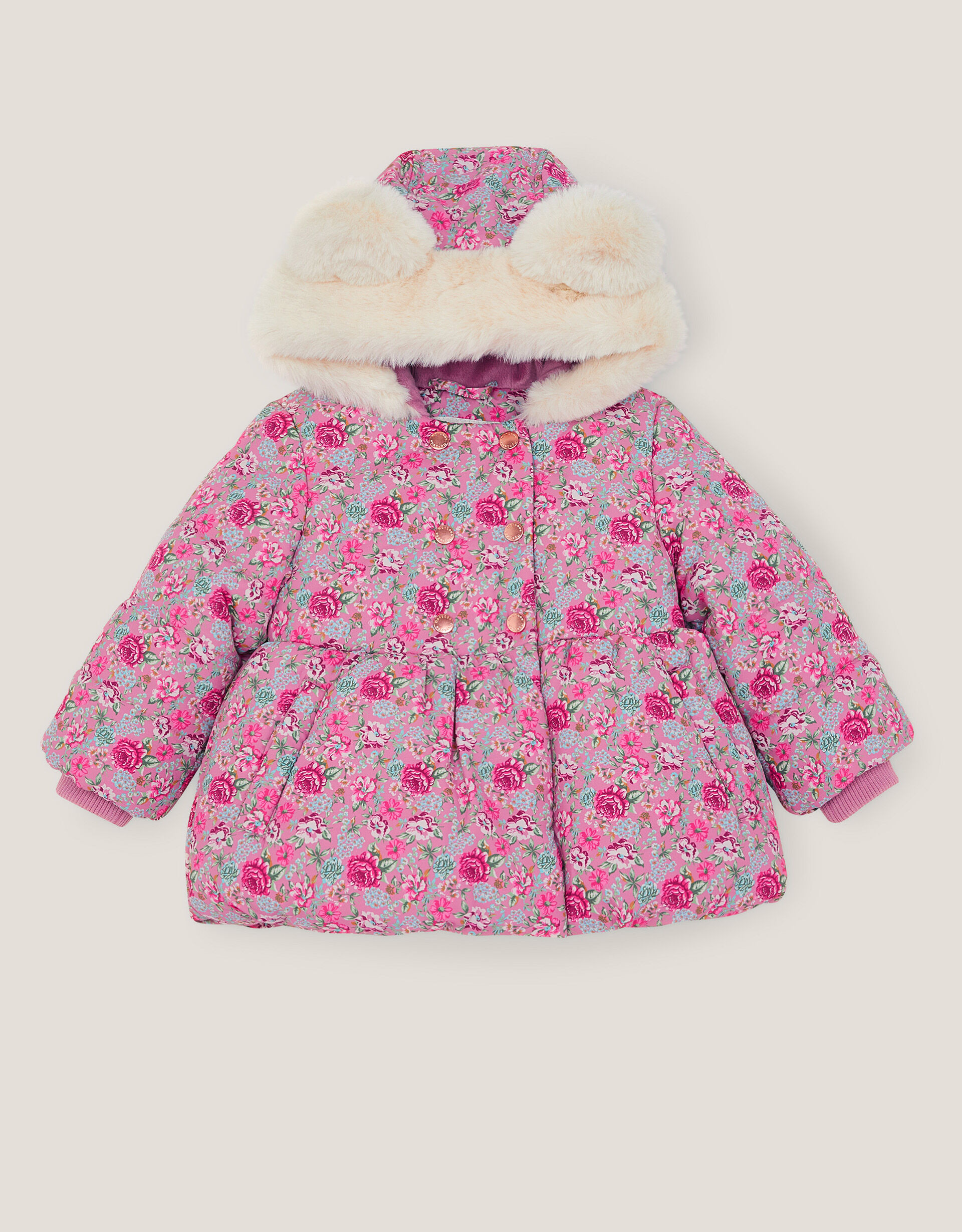 Baby Dolly Floral Print Padded Coat Pink | Monsoon (UK)