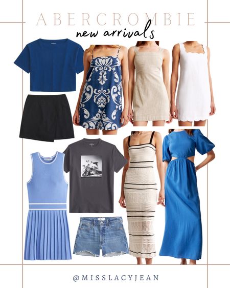 New arrivals from Abercrombie include cropped tee, skirt, short dress, scalloped dress, long cut out dress, knit dress, denim shorts, graphic tee, and pleated dress.

Spring outfit, spring new arrivals, summer arrivals, Abercrombie finds 

#LTKstyletip #LTKfindsunder100 #LTKSeasonal