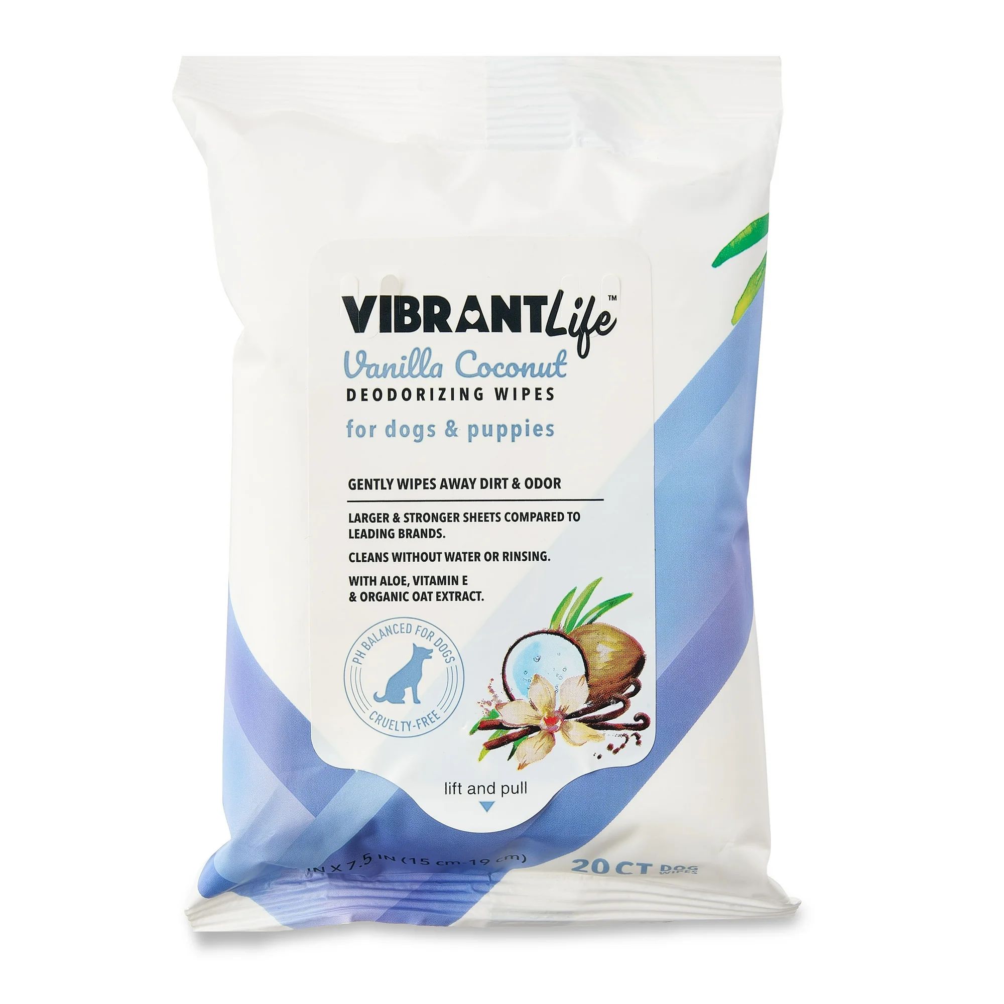 Vibrant LifeVibrant Life Vanilla Coconut Deodorizing Wipes for Dogs & Puppies, 20 CountUSD$1.98Yo... | Walmart (US)