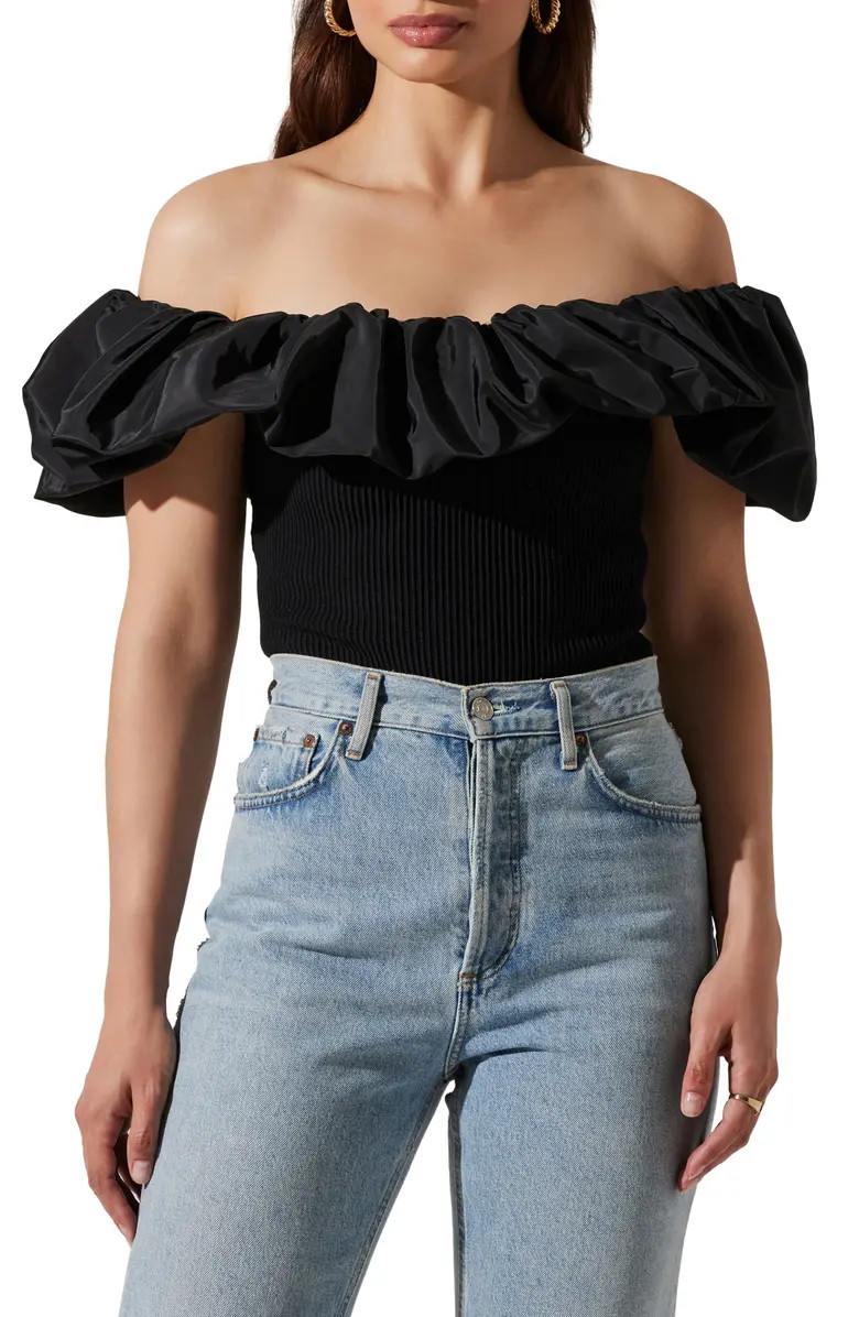 Cherie Ruffle Off the Shoulder Top | Nordstrom