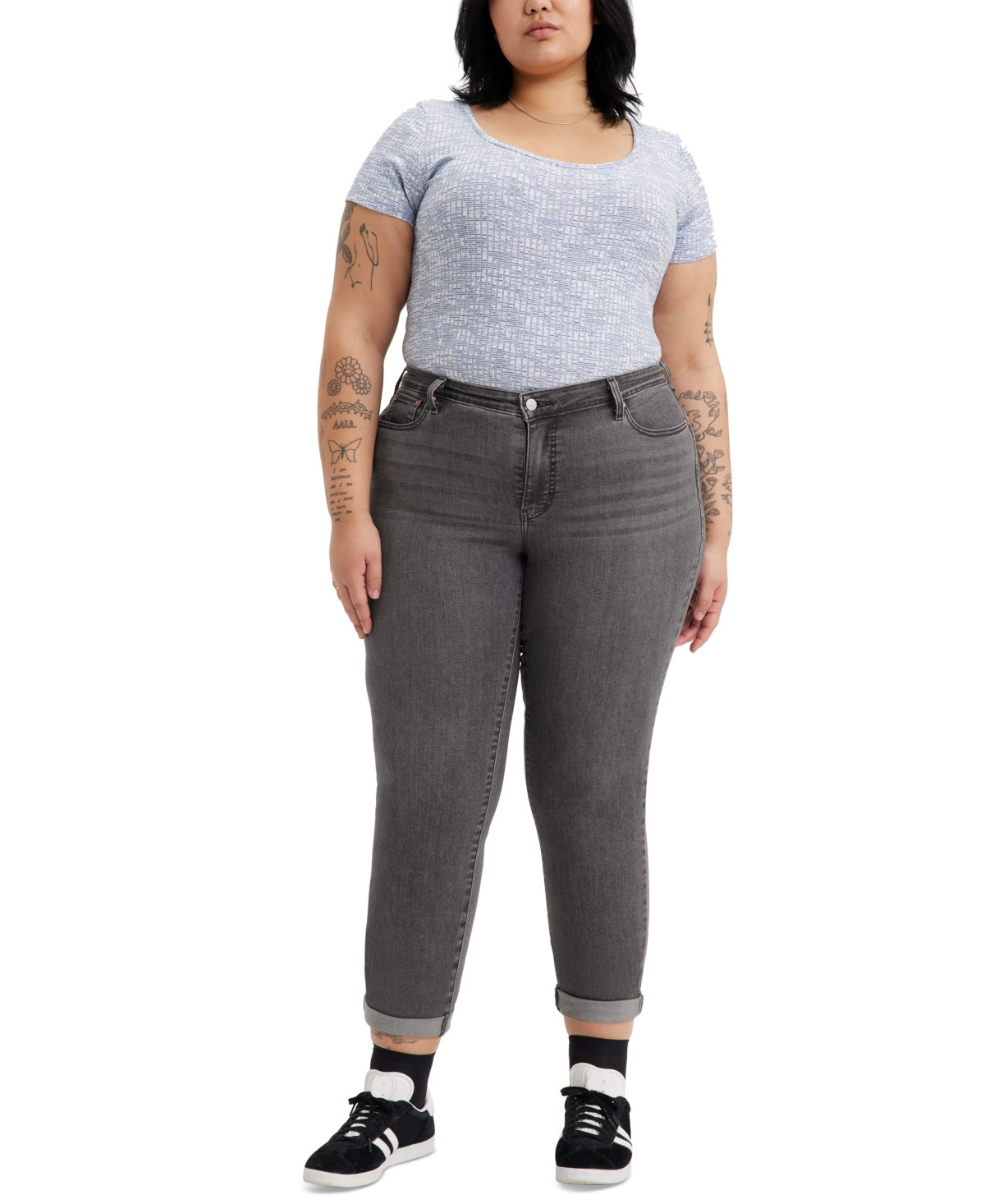 Levi's Trendy Plus Size Boyfriend Jeans - Night Is Young | Macy's