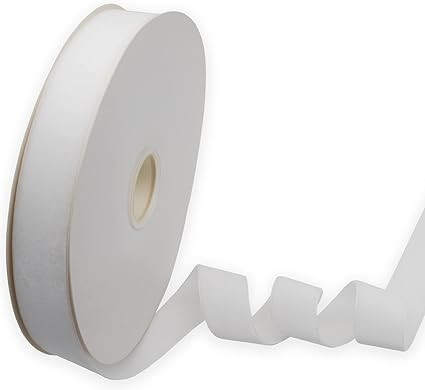 KLTRIBBON Nylon Velvet Ribbon Single Faced,1 Inch X 25Yards Spool (White) | Amazon (US)