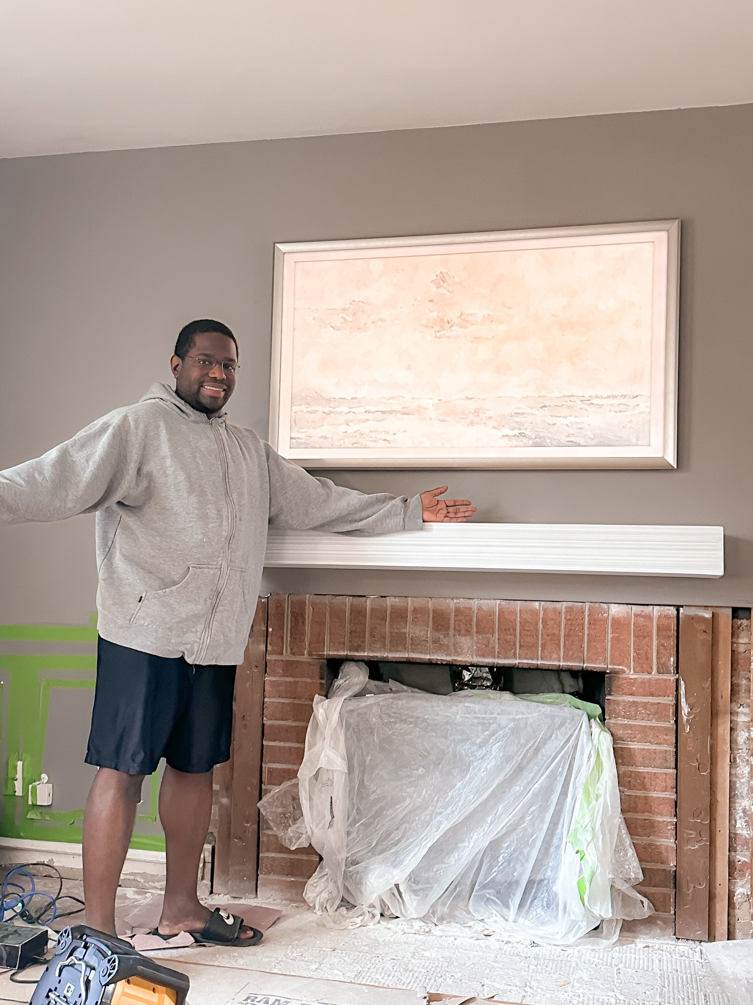 Wayfair sale our fire place mantle it’s non combustible and so much better than our old one 

#LTKhome #LTKsalealert #LTKstyletip