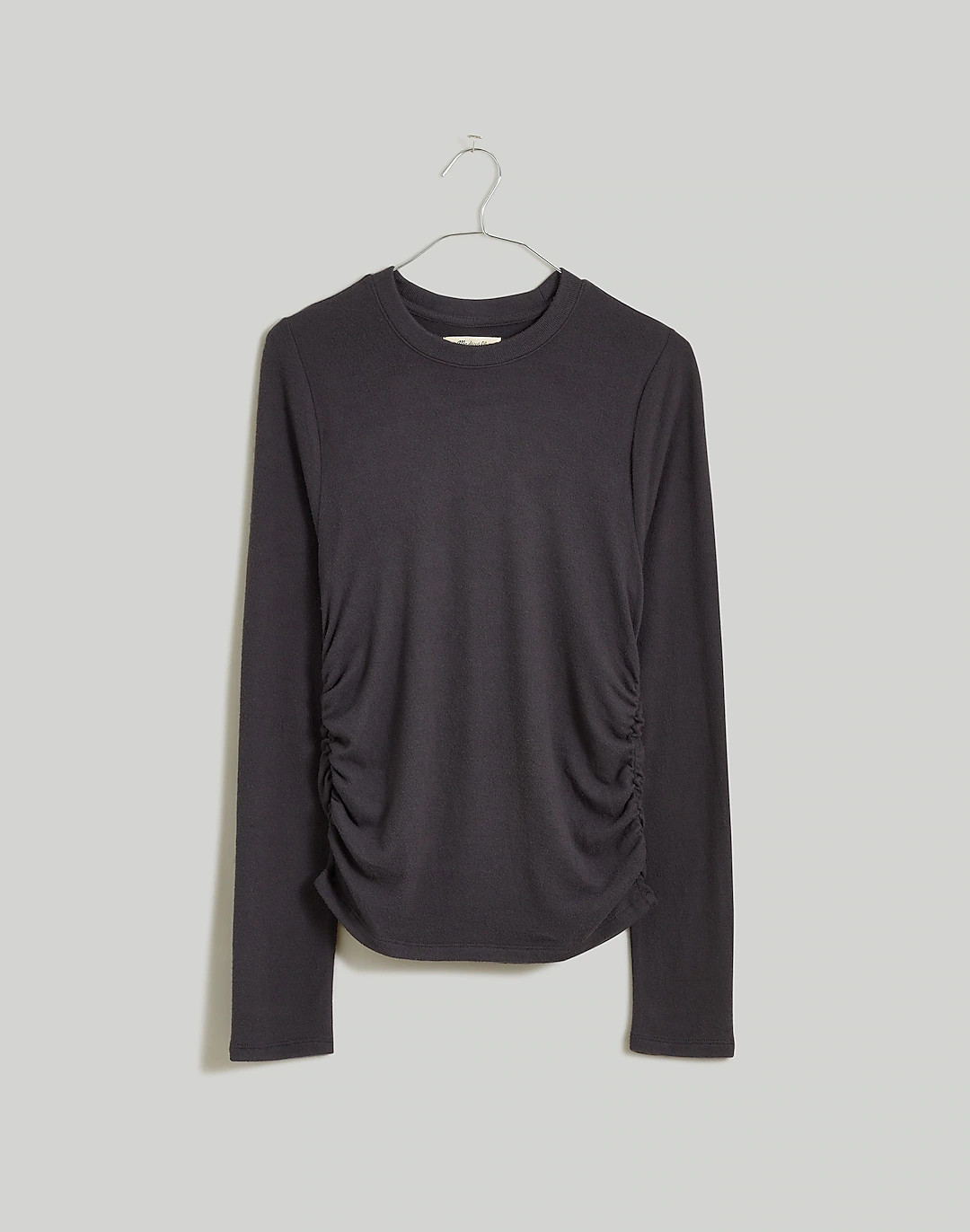 Brushed Jersey Ruched Long-Sleeve Tee | Madewell