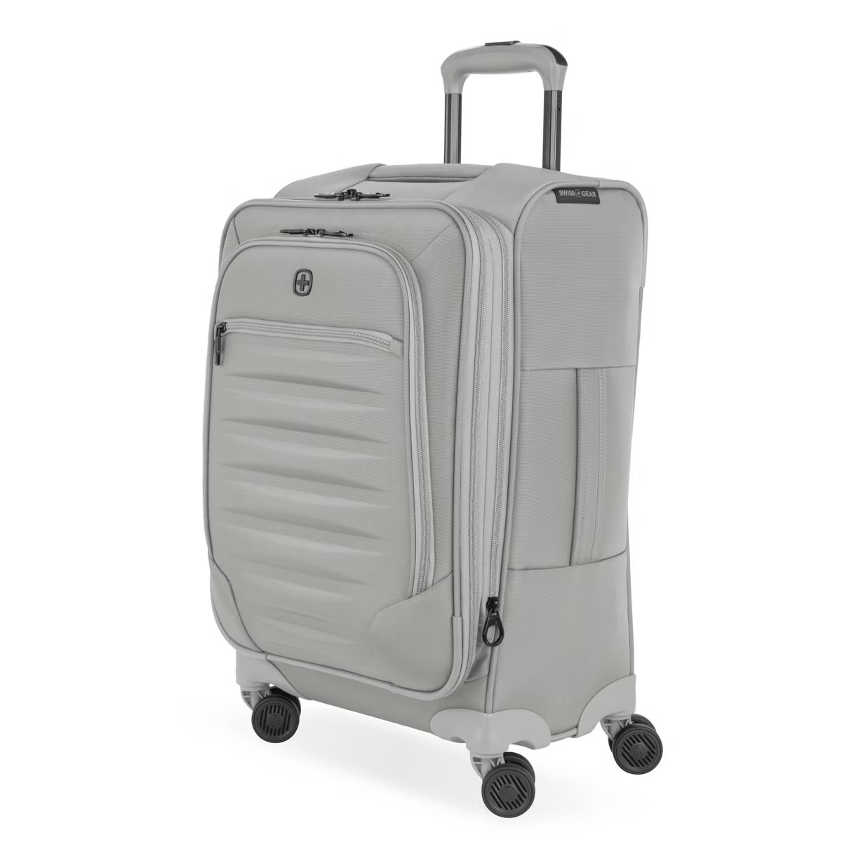 SWISSGEAR Checklite Softside Carry On Suitcase - Gray: 8 Wheels, Expandable, Tear-Resistant | Target