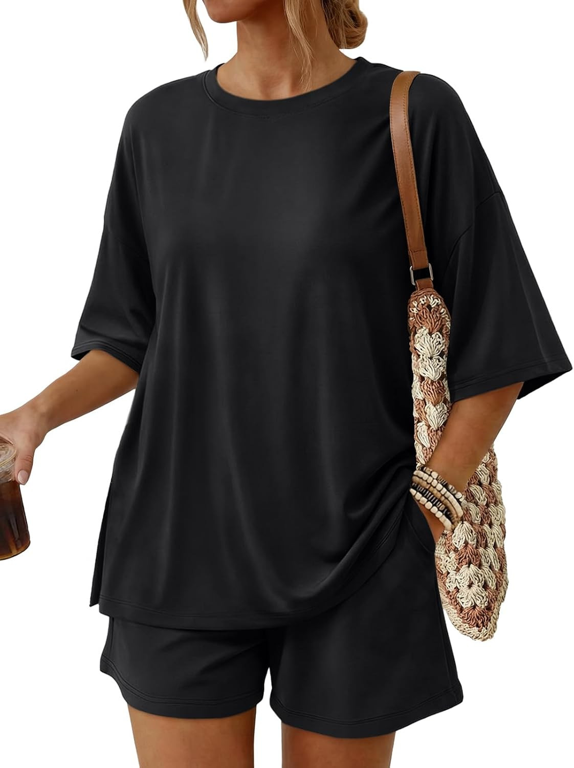 Trendy Queen Women's 2 Piece Summer Matching Set Lounge Wear with Pockets | Amazon (US)