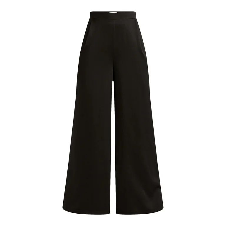 Sofia Jeans Women's Soft Pleat Wide Leg Pants, 30.5" Inseam, Sizes XS-XXL | Walmart (US)