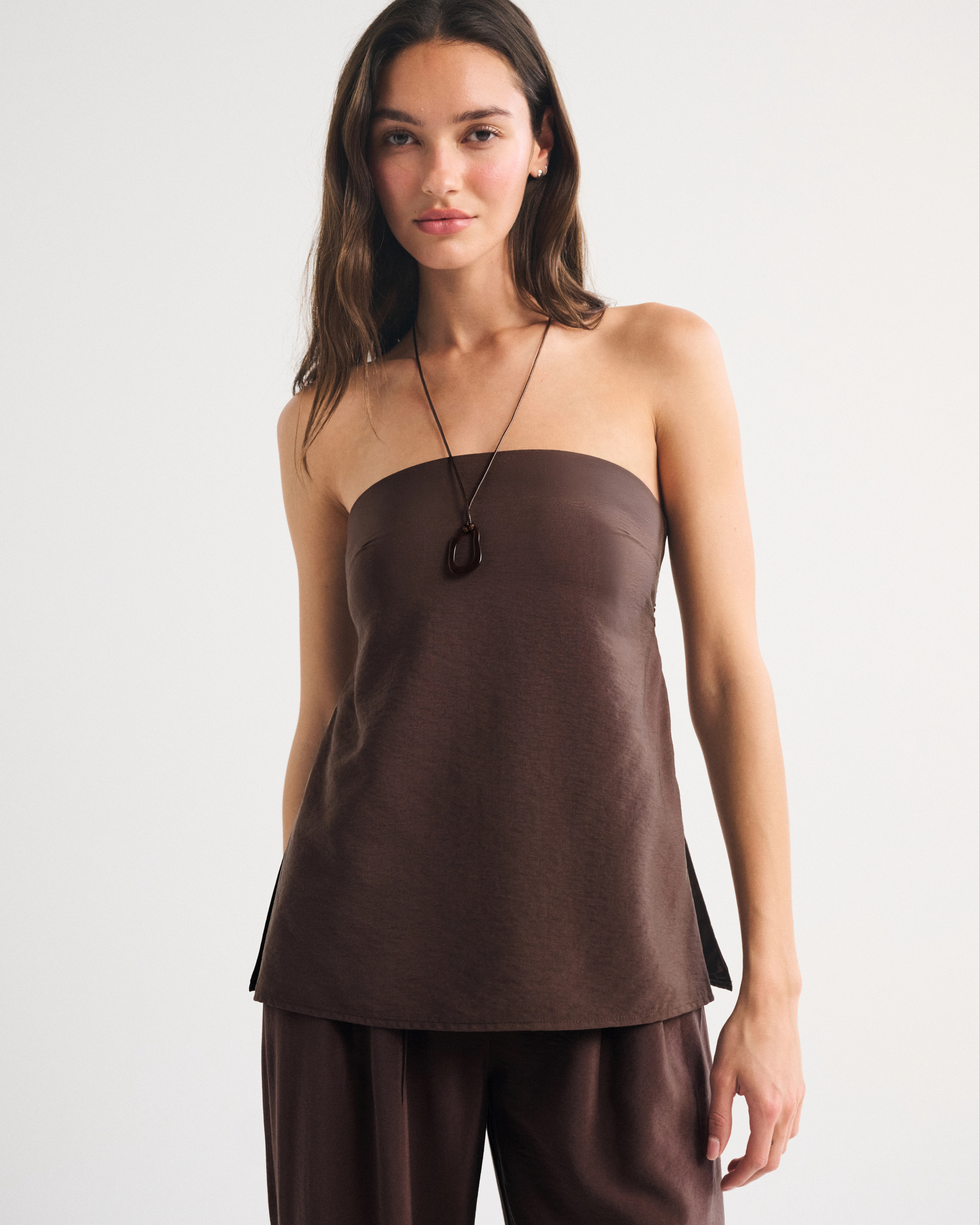 Strapless Open-Back Set Top | Abercrombie & Fitch (US)