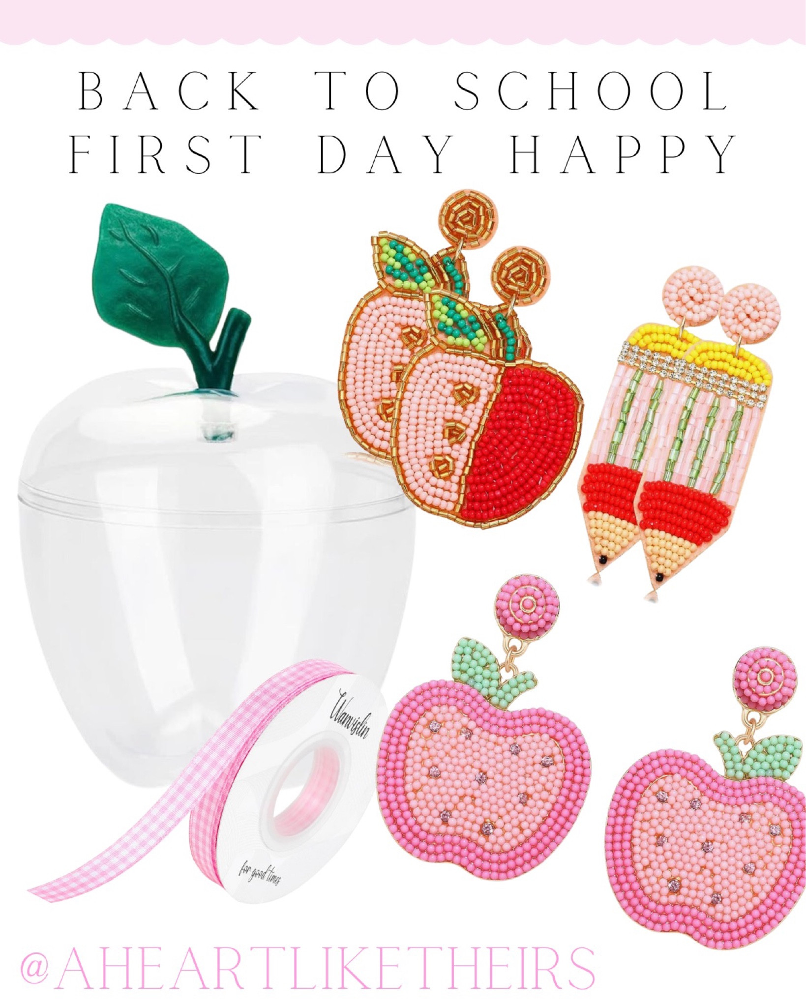 Cutest back to school happy for your child's teacher! Honestly, if I was in the classroom this year, I would buy the pink apples for myself! 😂🍎🩷 


#LTKkids #LTKfamily #LTKBacktoSchool