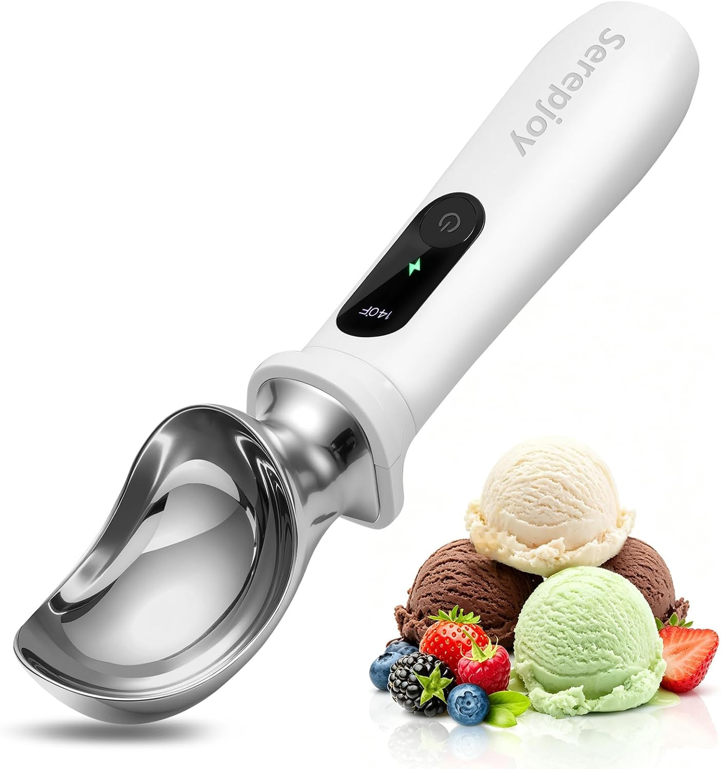 Heated Ice Cream Scoop Rechargeable, Heats to 160°F for Hard Ice Cream | Amazon (US)