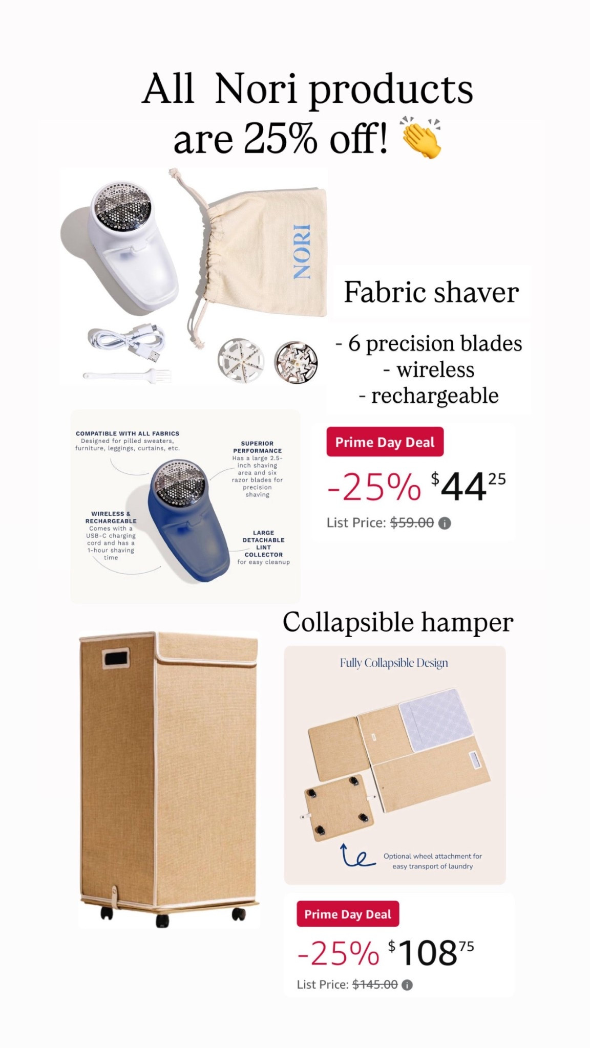 Nori fabric shaver
Nori collapsible hamper


#LTKHome #LTKSaleAlert #LTKFindsUnder100