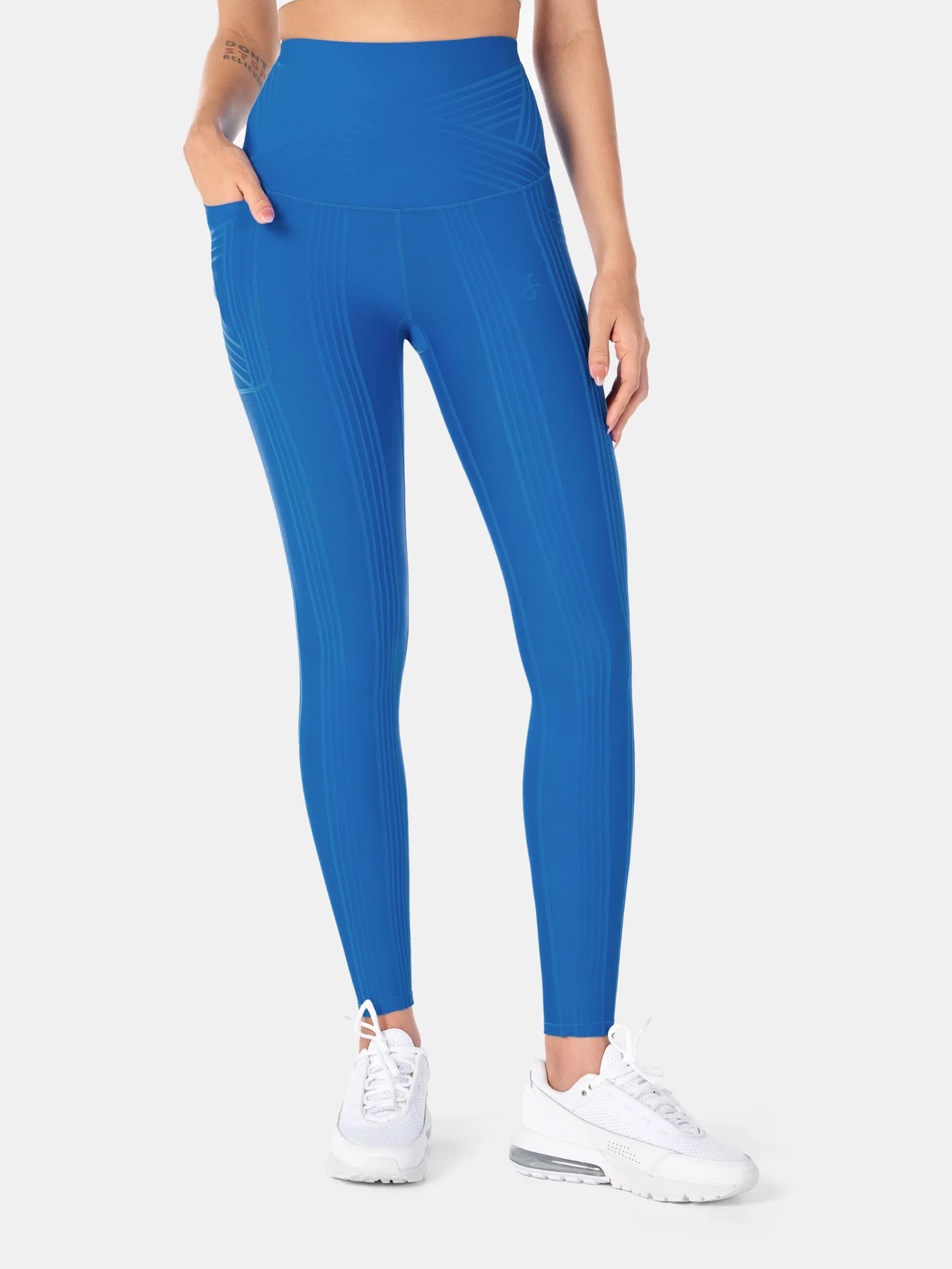 PowerBand Resistance Leggings (Reversible Wear) - Power Blue / 4 (S) | Fanka INT