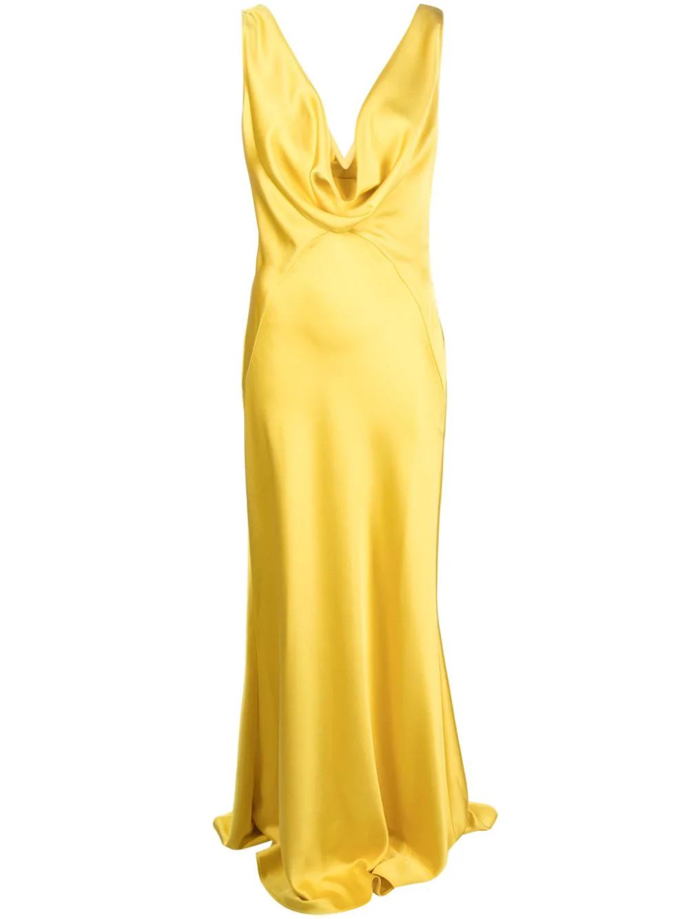 PINKO cowl-neck Satin Gown - Farfetch | Farfetch Global