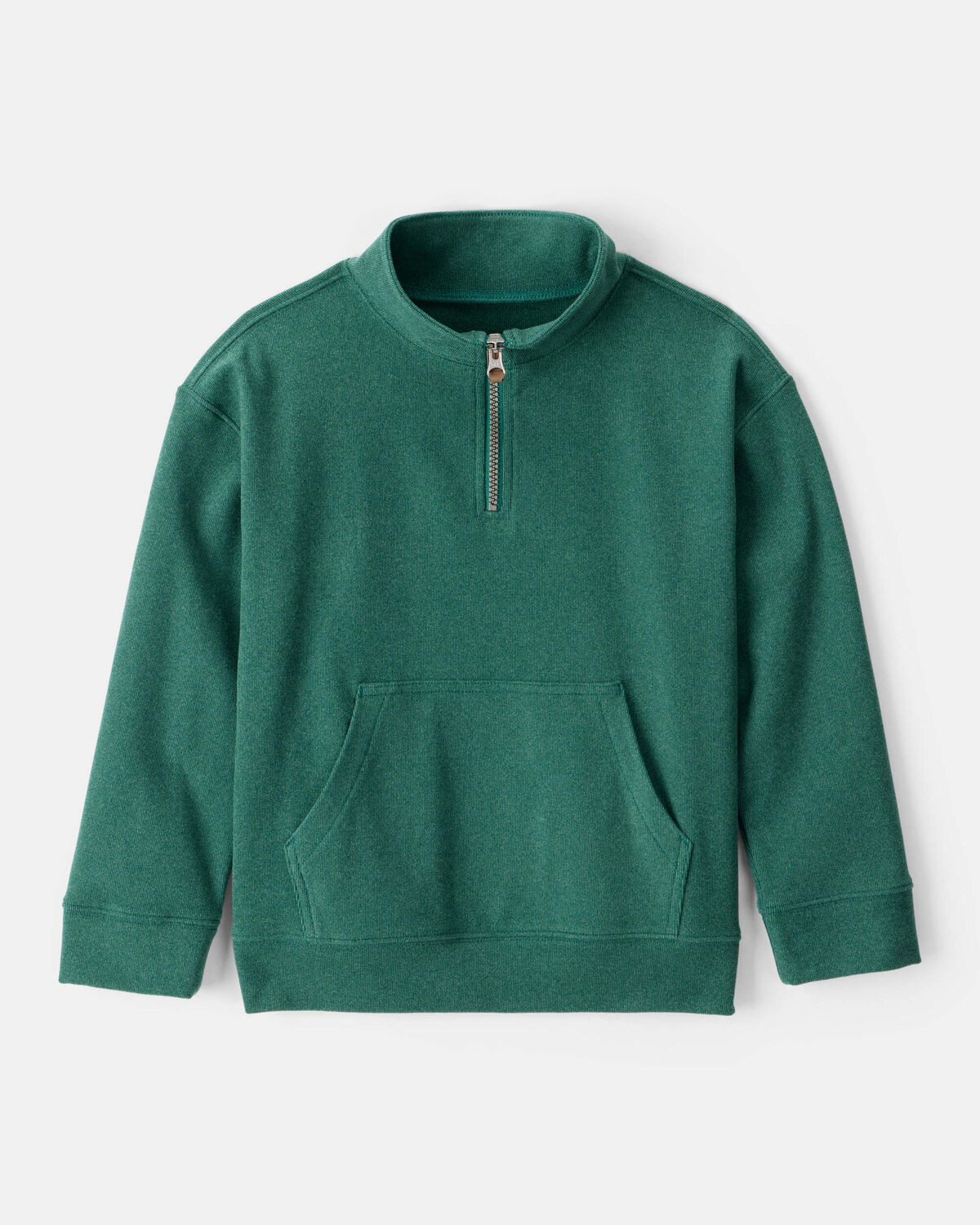 Boys Long-Sleeve Quarter-Zip Pullover Sweatshirt - Green | Carter's Inc