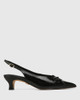Heiress Black Leather Kitten Heel | Wittner