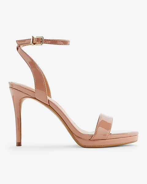 Round Toe Platform High Heeled Sandals | Express
